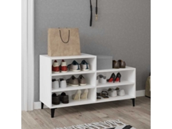 Mueble Zapatero | Armario Zapatero Madera Contrachapada Blanco 102x36x60 Cm