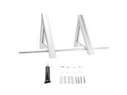 Perchero Retráctil De Pared De Aluminio Espacial, Barra De Secado Invisible Para Balcón, Color Plata
