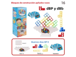 (16 Piezas) Juguete De Equilibrio Apilable Tetris, Juego De Mesa Para Niños