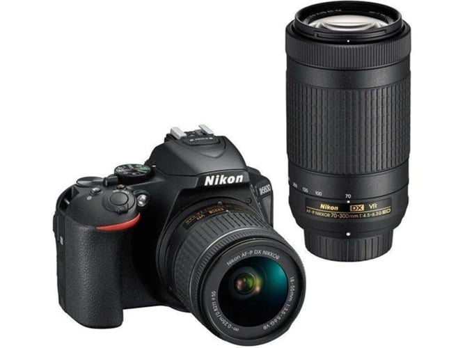 Kit Cámara Réflex NIKON D5600 AF-P 18-55 MM F3.5-5.6G VR AF-P 70-300 MM F4.5-6.3 ED VR DX + Bolsa