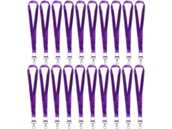 Juego De 20 Cordones Planos Para Credenciales Con Cierre Metálico Para Tarjetas De Identificación.