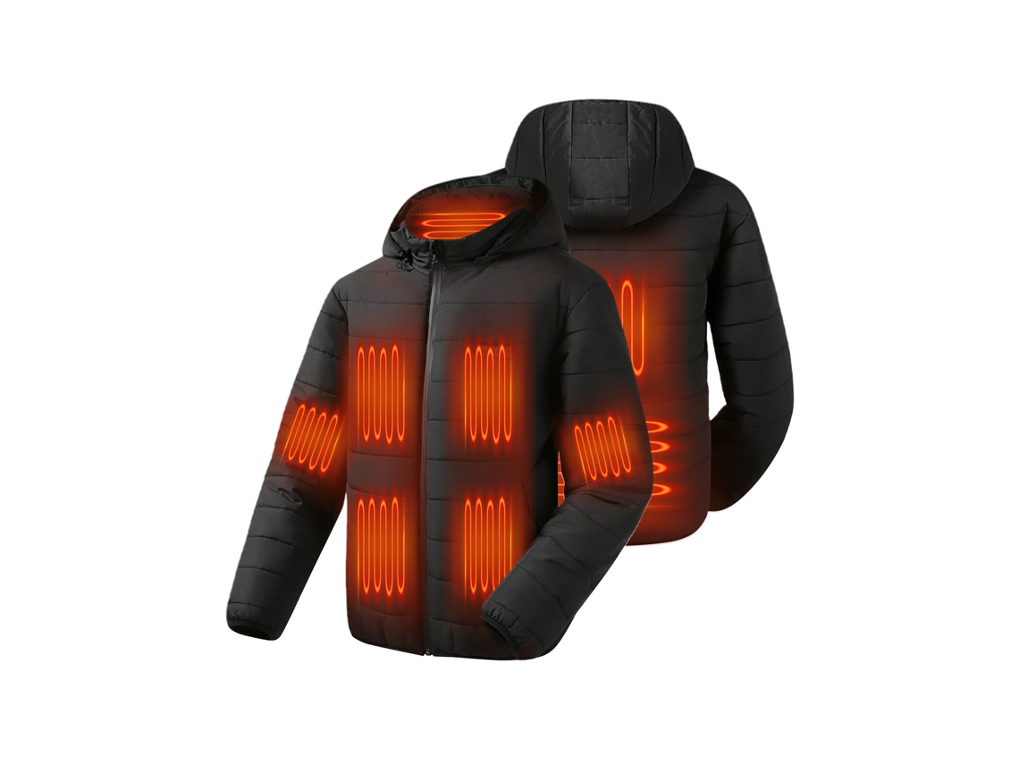 Blacksauxo Chaqueta Capucha Térmica Hombre 9 Zonas Batería 20000mah Impermeable Ligera Cálida Invierno