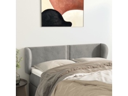 Cabecero De Terciopelo Gris Claro 147x23x78/88 Cm