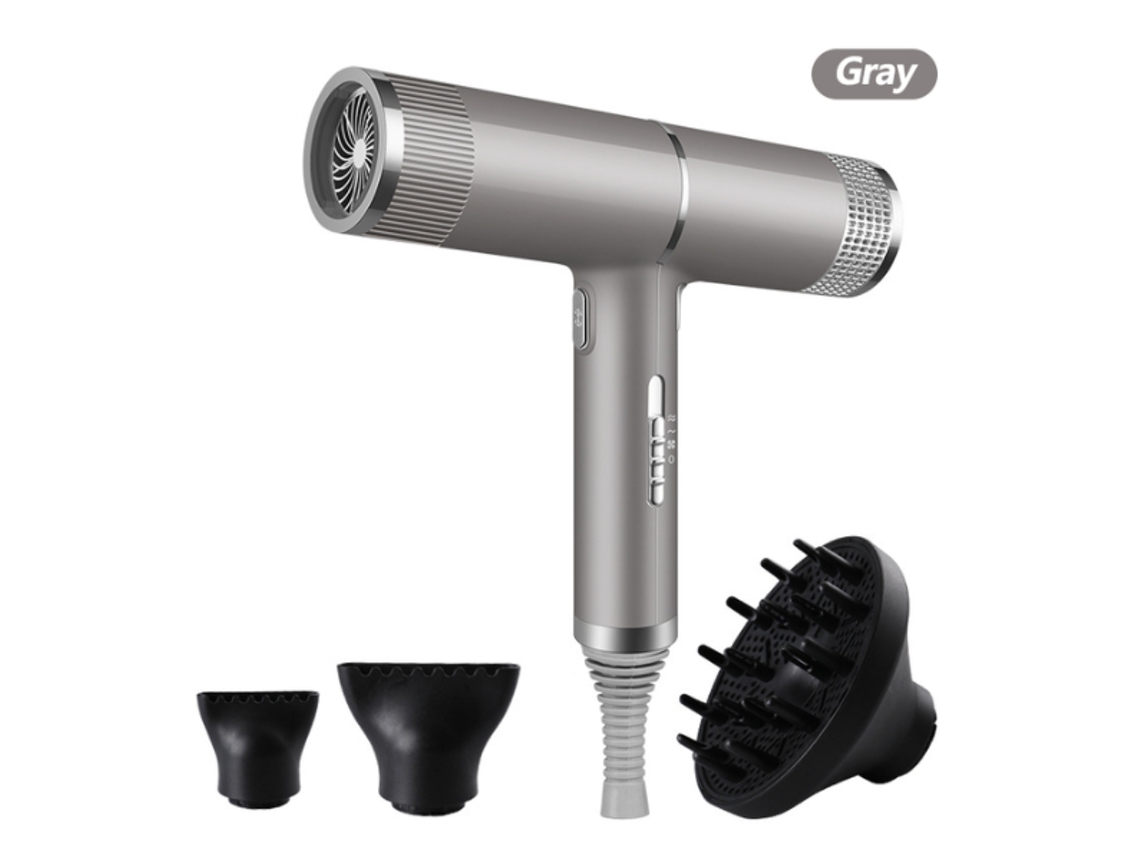Secador de pelo Digitallab Hair Care con luz azul, 1000 W, gris