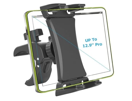Soporte para tablet de bicicleta, soporte para tablet de gimnasio para ejercicios en cinta ajustable de 360 grados para dispositivo iPad/Pro CHRONUS