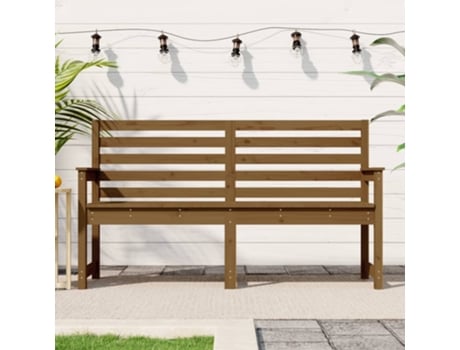 Banco De Jardín VIDAXL Marrón Madera (159.5x48x91.5 cm)