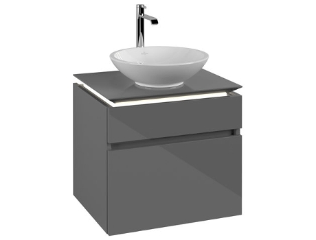 Módulo de lavabo Villeroy &amp Boch Legato B568 600x550x500mm lavabo central iluminación LED