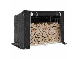 Leñero Cubierta Lluvia 151x80,5x110,5 Cm Acero Galvanizado