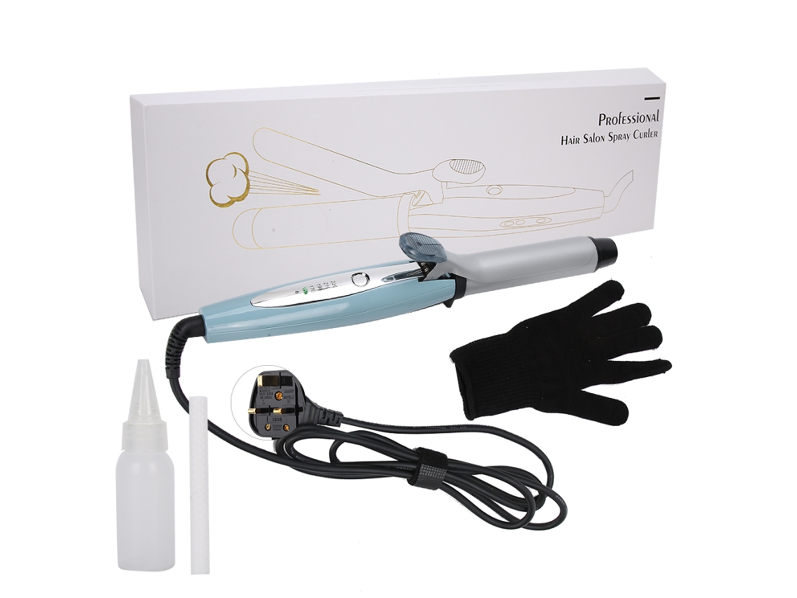 Plancha De Rizos Eléctrica Con Pantalla Lcd De Cerámica Herramientas De Peinado 110-240v Plug Uk