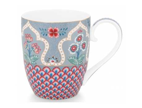 Taza Flower Festival Scallop PIP STUDIO Xl Azul Claro 450 ml