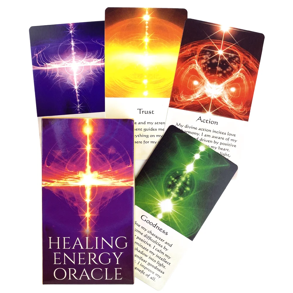 Cartas del Oráculo de la Energía Curativa A (54 cartas del Tarot, versión en inglés, adivinación visual)