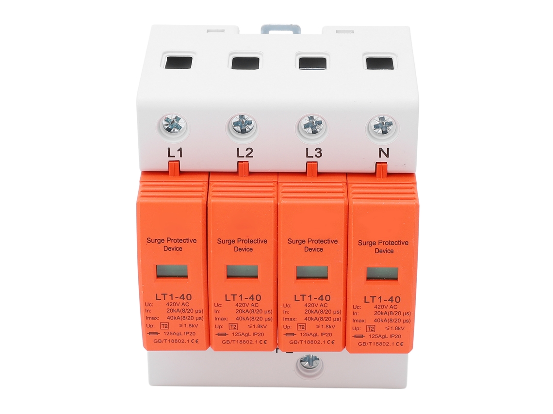 Protector De Sobrecarga De Ca Con Respuesta Rápida, Instalación En Rail De 36mm, Dispositivo Protector 4p 20‑40ka 420v