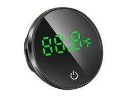Termómetro digital inalámbrico recargable para acuario con luz LED circular adhesiva para terrario. Ly Ebike