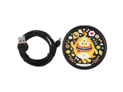 Cargador Inalámbrico 10w Carga Rápida Portátil Mini Negro Serie Caja Ciega Pez Monstruo Amarillo Pequeño
