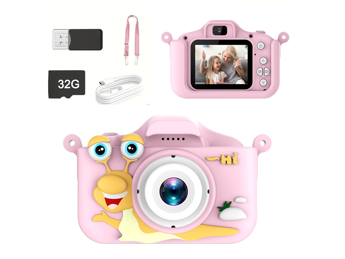 Câmera Infantil, Mini Câmera De Desenho Animado, Câmera Digital (32g-rosa) Czhhmart