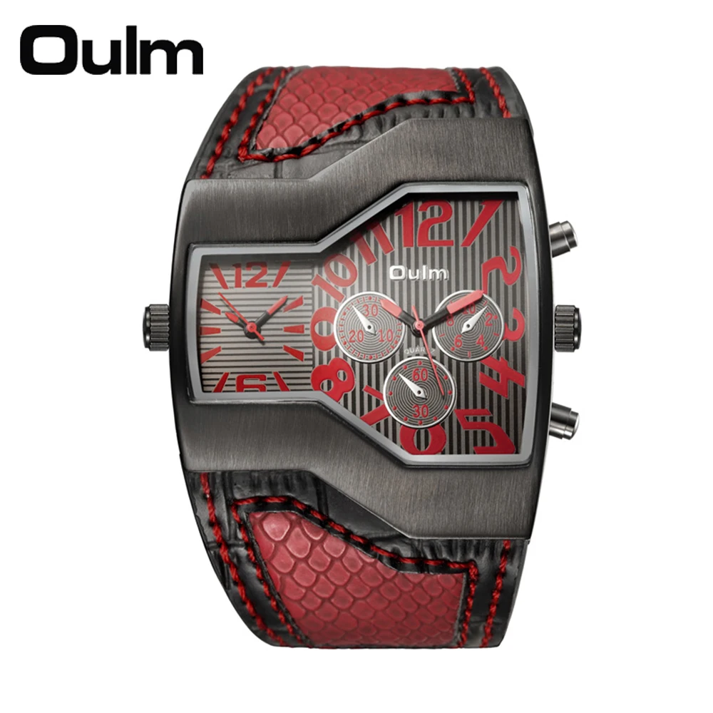 Reloj De Cuarzo Militar De Lujo Para Hombre (rojo)