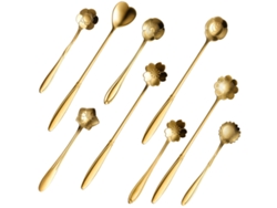 Juego de 9 Cucharas de Acero Inoxidable - Flores RNEMITERY