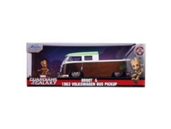Miniatura de coche de metal fundido a presión Marvel Groot Pickup Bus 1963 124 de Jada Toys