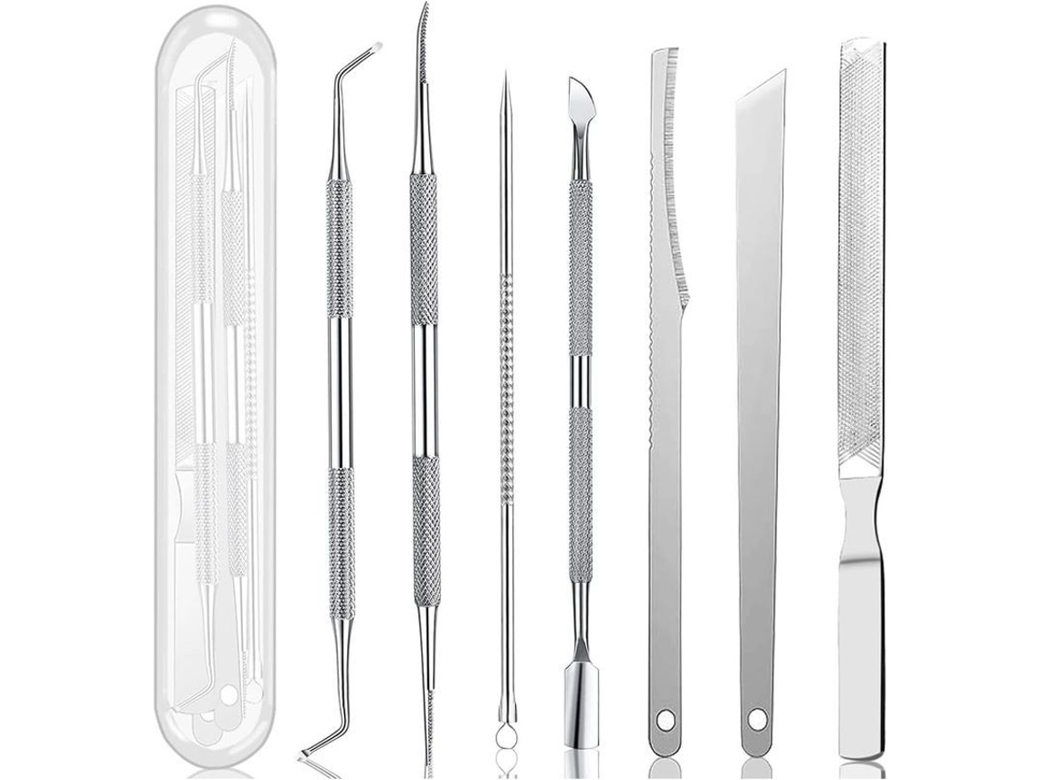 Kit De Herramientas De Acero Inoxidable De 8 Piezas Para Uñas Encarnadas - Lima Y Cuidado De Cutículas