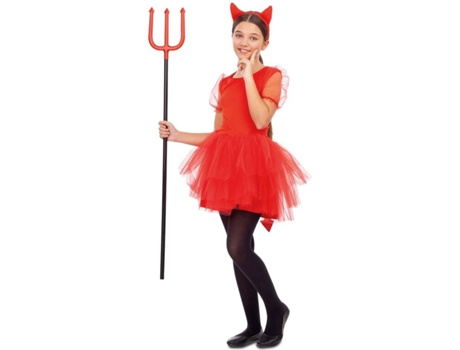 Disfraz de Niña DISFRAZZES Diablesa Roja Con Tutú (Talla: 5 a 6 años)