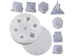 Juego De 8 Moldes Decorativos De Resina Epoxi De Silicona Para Hacer...