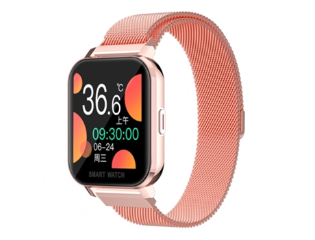 Smartwatch Multifuncional Compatible con iOS Android Pink Steel Belt