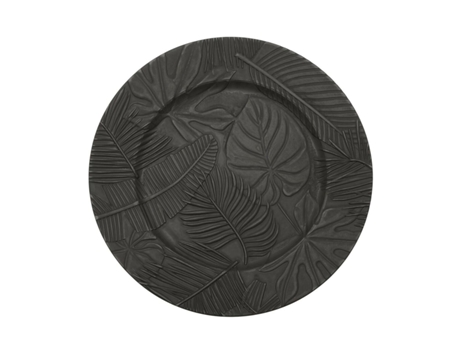 Bajo Plato Versa Negro Plástico 33 x 33 cm