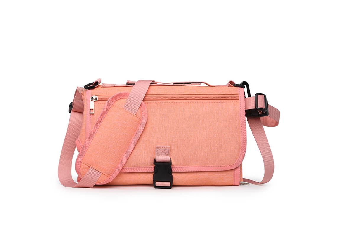 Bolso cambiador multifuncional para bebé, plegable, impermeable y lavable, Cuich (rosa)