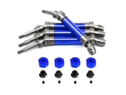 Eje de transmisión delantero y trasero de metal mejorado con adaptador hexagonal para Slash 4x4 Huan Qi 727 1/10 RC, vehículos, modelos y piezas.