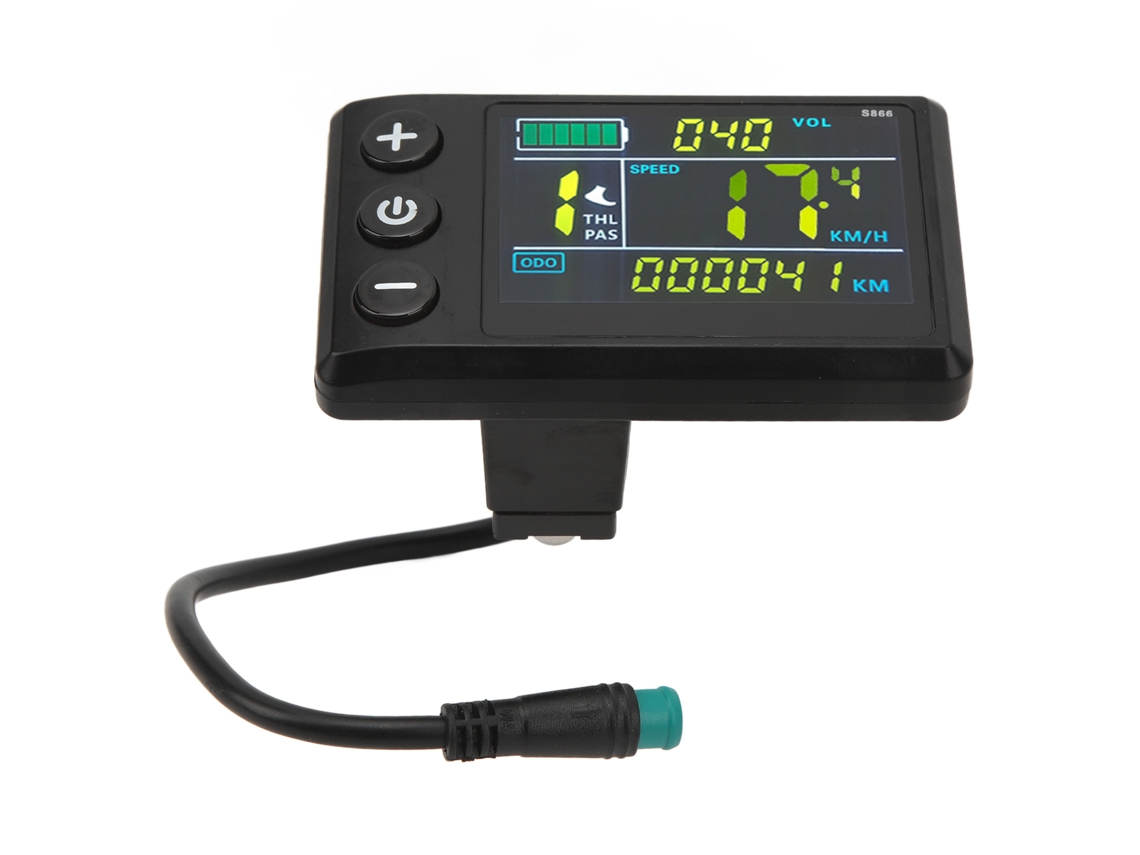 Vlrla-pantalla Lcd Para Bicicleta Eléctrica S866 Panel De Control Impermeable Abs Accesorio Para Scooter Eléctrico Modificación De Litio