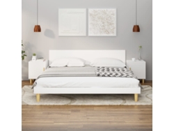 Mesitas de Noche LOVELY HOME Mesinha 2 Pcs Madeira Processada Branco
