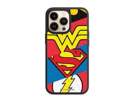 Funda Oficial Dc Comics Logos Tradicionales Warner Bros para iPhone 13 Pro PHONECASES3D Piel Sintética Negro