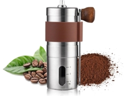 Mini Molinillo Manual De Cafe En Acero Inox Con Manivela, Rebaje De Ceramica Con Ajuste De Finura, Portatil Para Acampamento Y Cocina