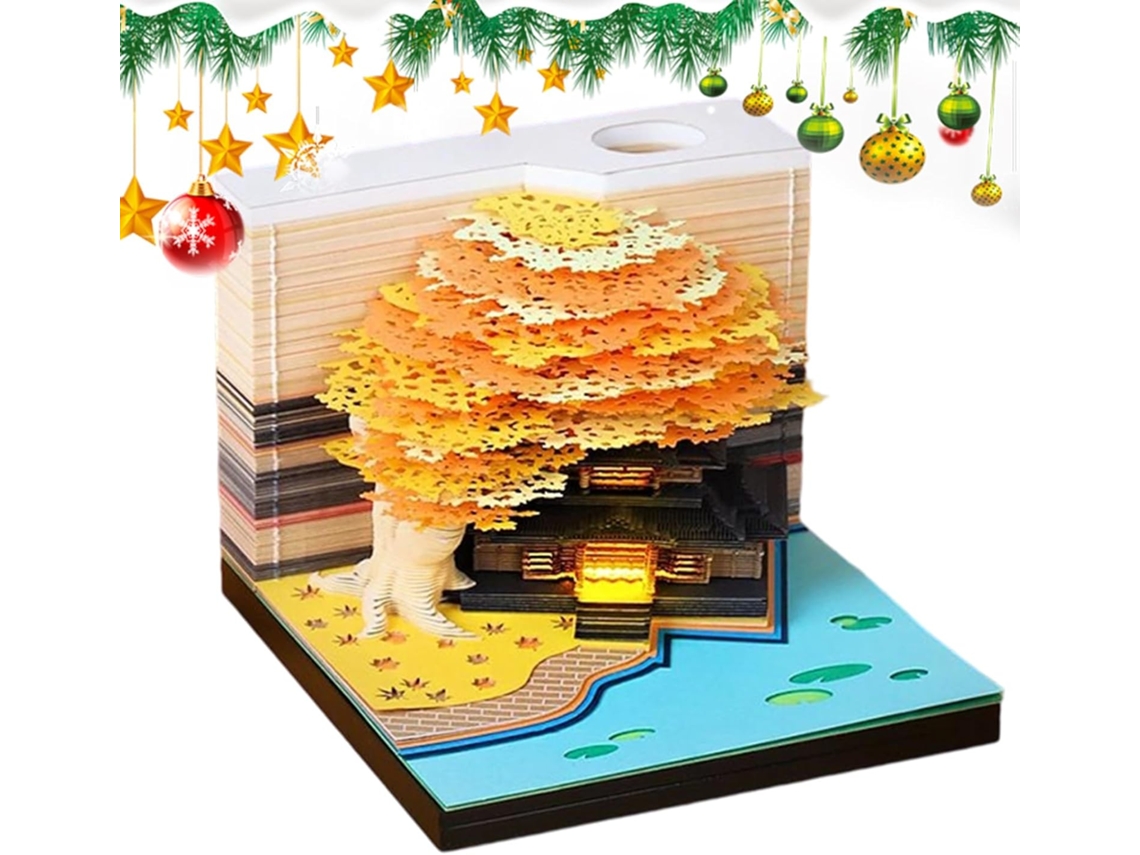 Planificador y organizador creativo, escultura de papel, calendario 3D, desmontable.