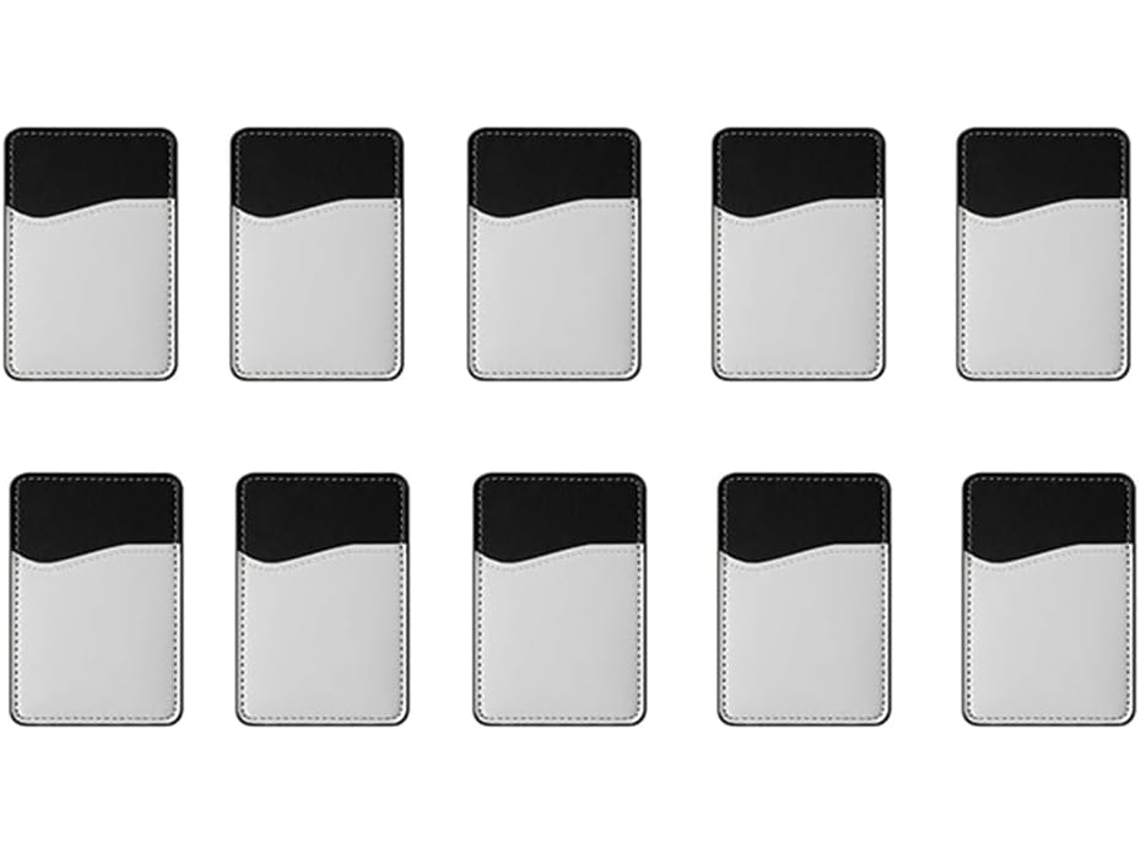Kit de sublimación para teléfonos móviles con 10 piezas, juego de tarjeteros de cuero sintético, soporte para proyectos retro. SFUSHOS