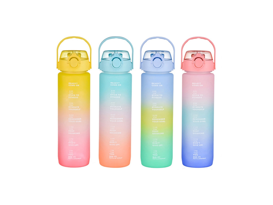 Botella Con Tapa Y Pajita Bewinner Multicolor 800 Ml