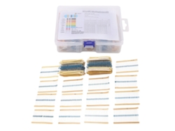 Kit De Resistencias De Película Metálica 2600pcs 130 Valores 0.25w 1ω-10mω Para Diy Electrónico