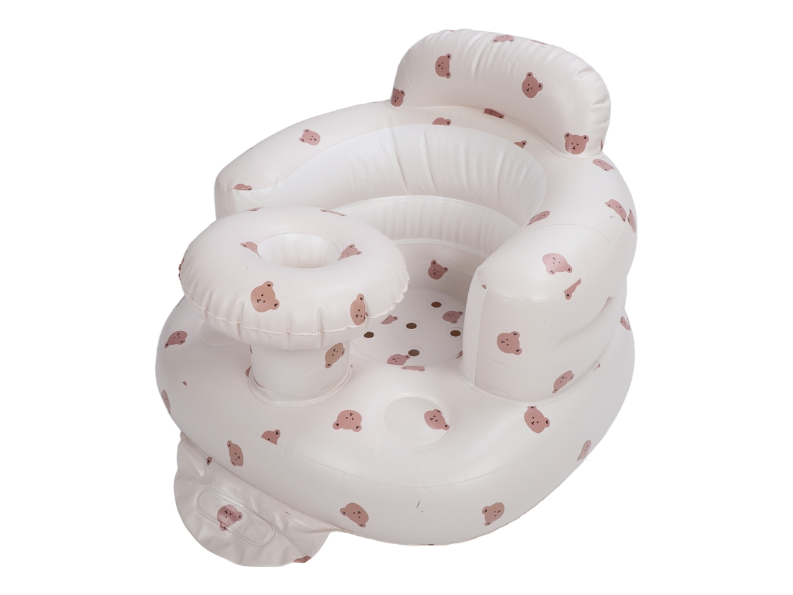 Silla Hinchable Para Bebé Con Soporte Lumbar Y Placa De Muelles, Diseño De Oso, Sofá De Seguridad Infantil, Pvc