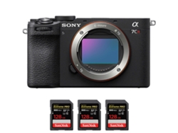 Sony A7cr Negro + 3 Sandisk 128gb Uhs-ii 300mb/s - Cámara Fotográfica Híbrida + Ebook “20 Consejos Para Fotos Que Impactan”