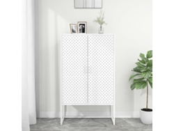 Lovely Home Aparador Alto 80X35X135 Cm Acero Blanco