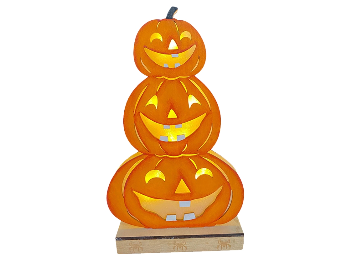 Decoración De Halloween Artesanal, Calabaza Iluminada Con Led, Árbol Fantasma Y Calabaza Espeluznante, Diseño Impermeable, Funciona Con Pilas, Decorac