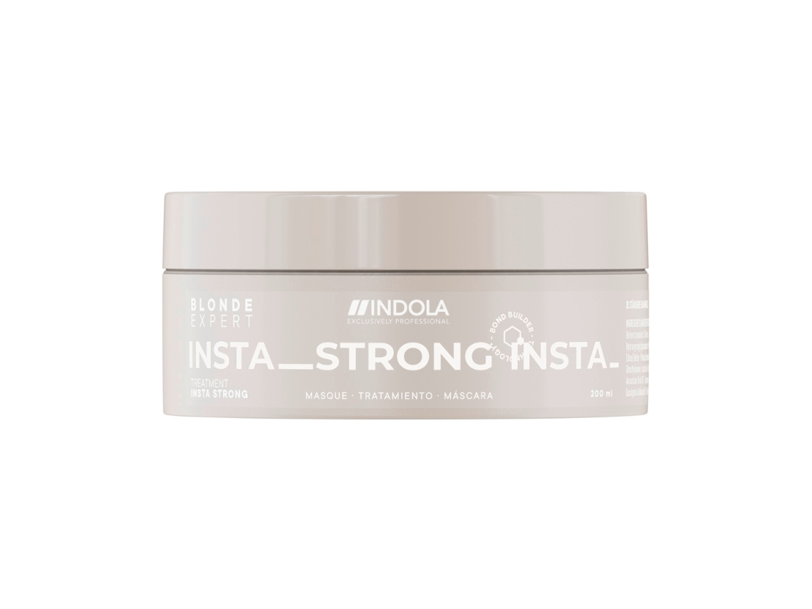 Mascarilla Indola Instastrong para todo tipo de cabello rubio, profesional, 200 ml