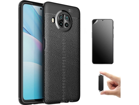 Kit Carcasa, Protector y Soporte Xiaomi Mi 10T Lite Ultimatte Rugged Leather Negro