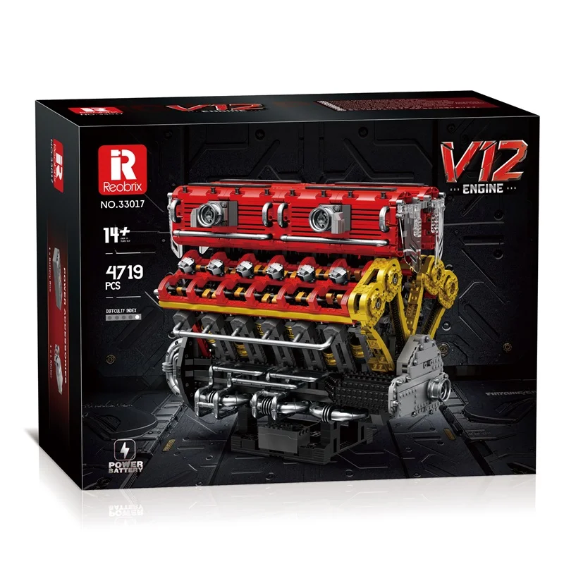 Juguete Modelo De Bloques De Construcción De Motor Eléctrico Técnico