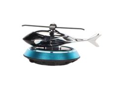 Ambientador Solar Para Coche Con Hélice Giratoria, Diseño Decorativo De Helicóptero Azul.