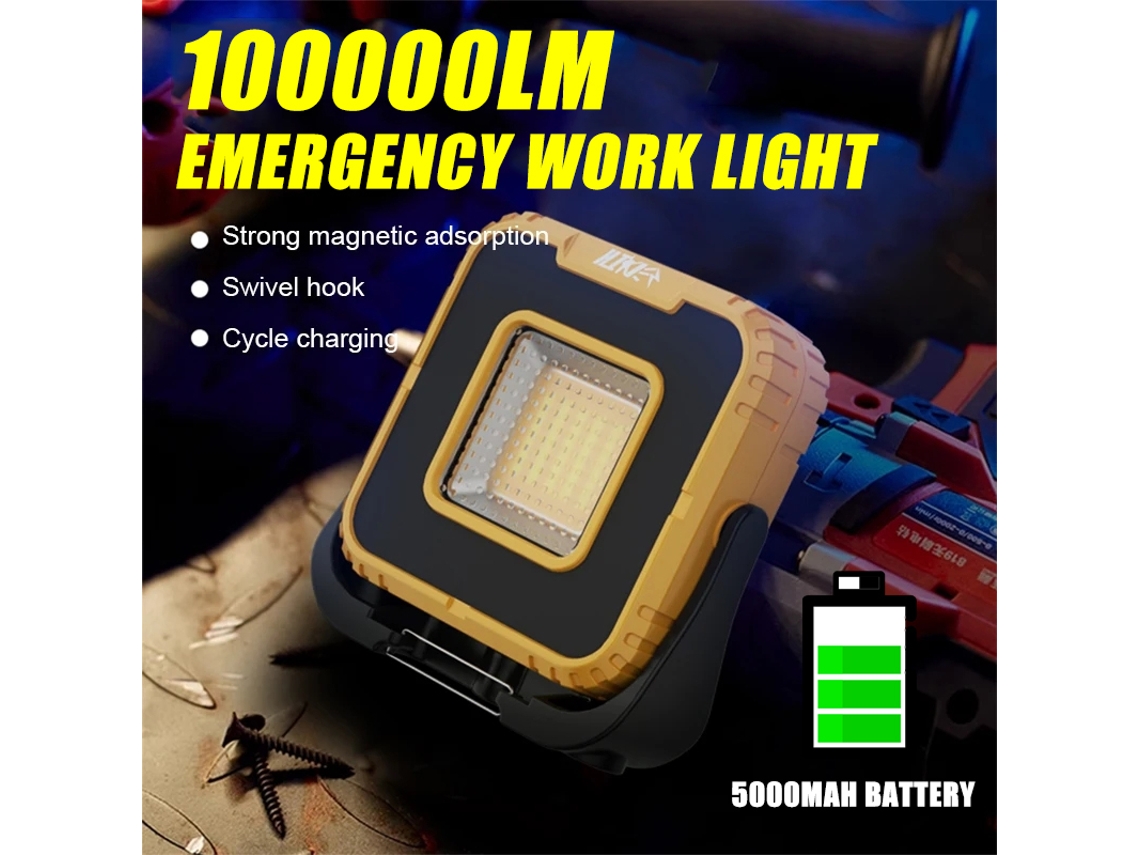 Linterna LED portátil superbrillante Viewleaf de 10 000 lm con luz magnética recargable, ideal para búsquedas y emergencias.