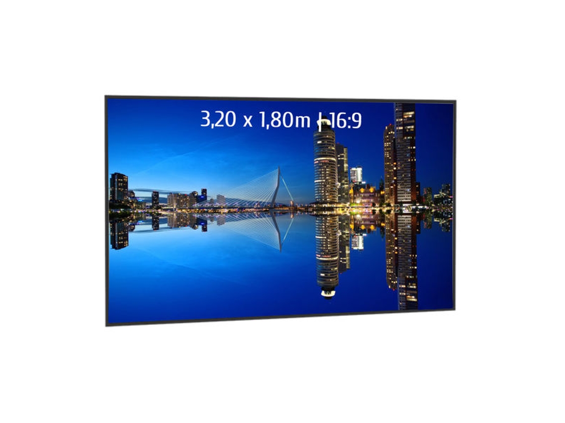 Pantalla de proyección fija con marco ultrafino 3,20 x 1,80m, Formato 16/9