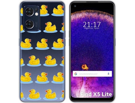 Carcasa Oppo Find X5 Lite 5G TUMUNDOSMARTPHONE Dibujos Transparente Pato Multicolor