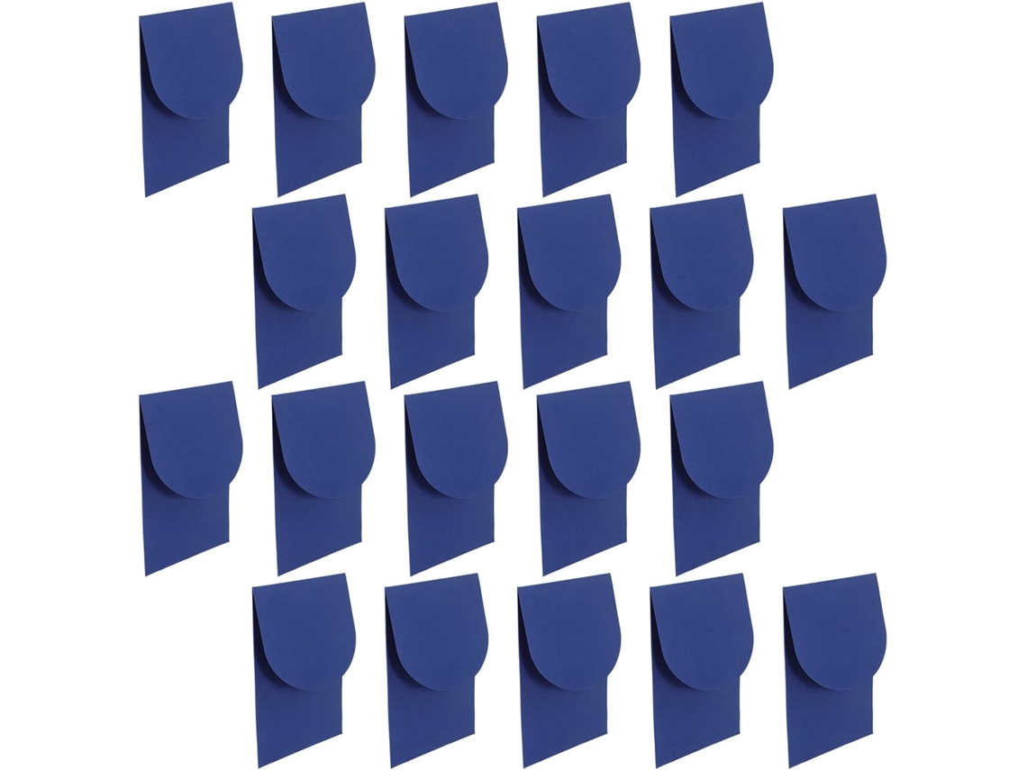 Paquete De 20 Sobres De Invitación Azul Vaquero, 18 Cm, Papel De Algodón De 300 G, Bolsillo Chino.
