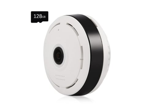 Cámara de Vigilancia, con Tarjeta de Memoria 128G, Panorámica 360°, Conexión WIFI, Compatible con Android/iPhone, Blanca CHRONUS